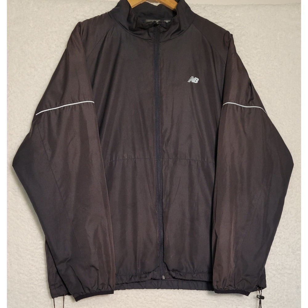 New Balance Black Windbreaker Running Size XL Jacket Women's Full Zip 0411
